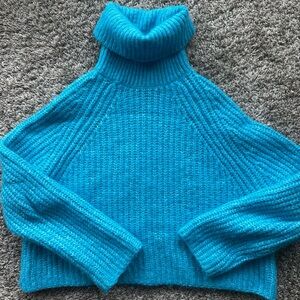 Cozy Blue Turtleneck Sweater